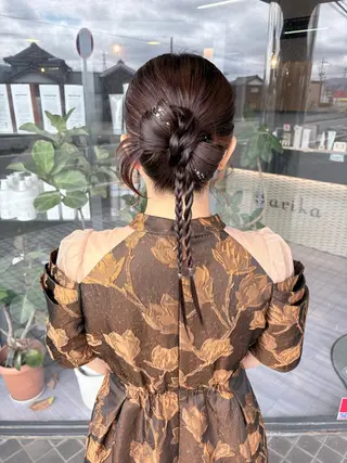セミロング ヘアアレンジ arika さやのマツエク・マツパデザイン