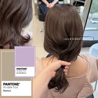 ミディアム カラー 縮毛矯正/トレンド カラー🎀✨MIHOのヘアスタイル