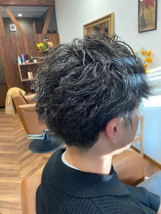 ショート パーマ 【似合わせカット 】🦋岩崎 美保🐾のヘアスタイル