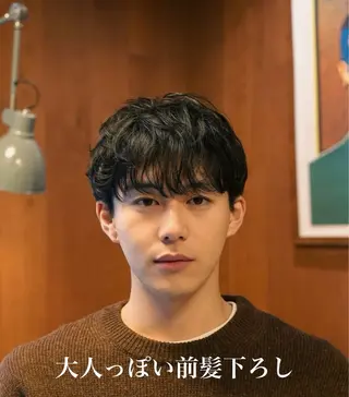 パーマ メンズ メンズショート タチカワユウキのヘアスタイル