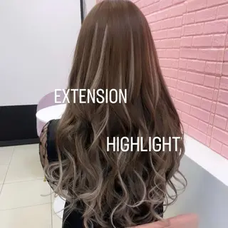 ロング カラー エクステ🩵ブリーチ 韓国ヘア🩵KAEのヘアスタイル