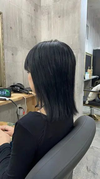 ミディアム カラー Sunny side 大名 RIOのヘアスタイル