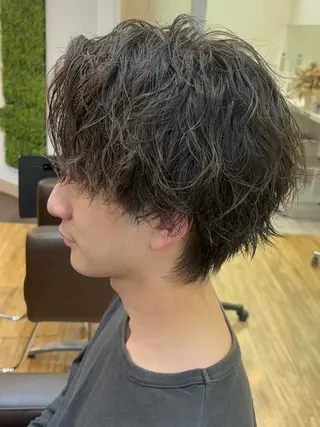 ショート カラー パーマ ヘアアレンジ メンズ メンズパーマの巨匠 鈴木純のヘアスタイル