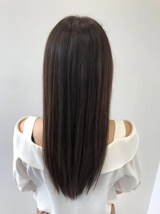 ロング カラー バレイヤージュ/ 曲がる縮毛矯正/安室のヘアスタイル