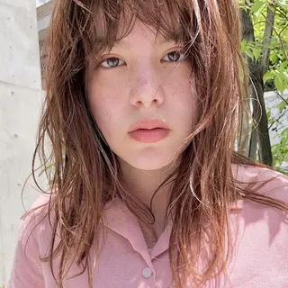 ミディアム カラー ヘアアレンジ 【ダメージレス施術】 【透明感】北村 拓也のヘアスタイル