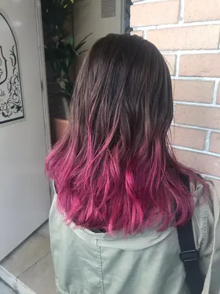 ミディアム カラー パーマ ヘアアレンジ メンズ キッズ ネイル マツエク・マツパ サロンドミルク 渋谷高比良のヘアスタイル