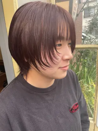 ショート カラー KURIA/ブリ ーチ/ダブルカラーのヘアスタイル