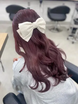 カラー girly❤︎暖色ヘ ア➰🎀HINANOのヘアスタイル