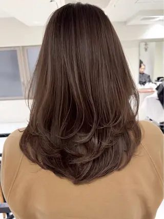 セミロング カラー 透明感カラー/似合わ せカラーMIKAのヘアスタイル
