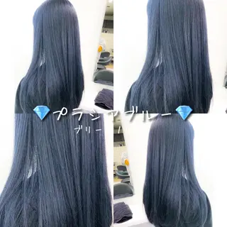ロング カラー ハイトーン×レイヤー カットTAKUMIのヘアスタイル