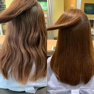 ロング パーマ hubhair レイヤー/透明感のヘアスタイル