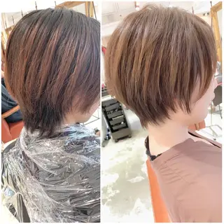 ショート カラー 大人女性ショート専門 tomodaのヘアスタイル