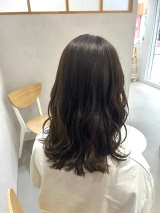 セミロング Mao 🎀bob 赤み撃退🌿艶カラーのヘアスタイル