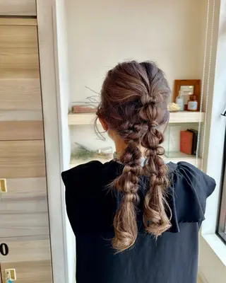 ロング ヘアアレンジ レイヤー/アレンジ /縮毛/つじた ゆずのヘアスタイル