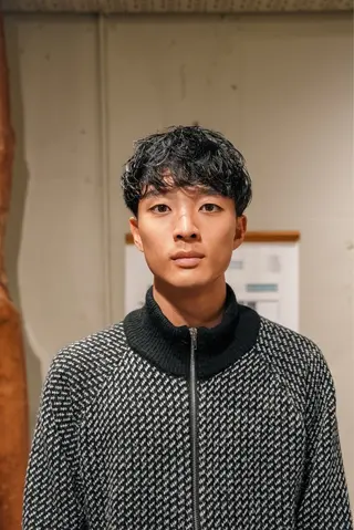 パーマ メンズ メンズショート タチカワユウキのヘアスタイル
