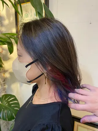 ミディアム カラー 長濱 俊のヘアスタイル