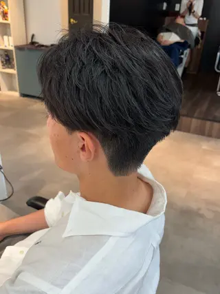 メンズ 保立フェザーパーマ 大人メンズヘア船橋駅のヘアスタイル