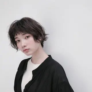 ショート カラー パーマ ヘアアレンジ 松田 亮葉のヘアスタイル