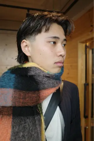 ショート メンズ 西宮北口パーマ 鮫島竜海のヘアスタイル