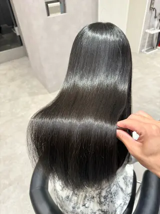 ロング カラー パーマ ヘアアレンジ 縮毛矯正/髪質改善/ ブリーチ毛/木元渓太のヘアスタイル