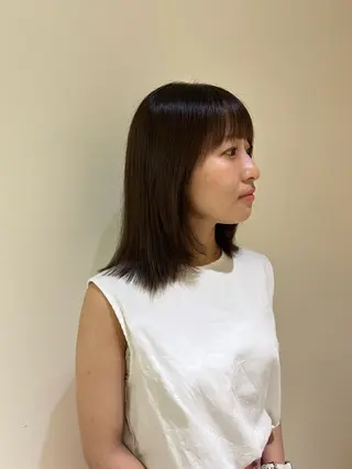 ミディアム 田中 樹奈のヘアスタイル