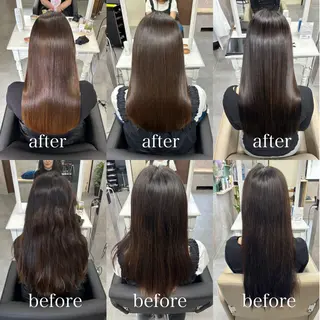 ロング かがみ/メンテナンス カット無料のヘアスタイル