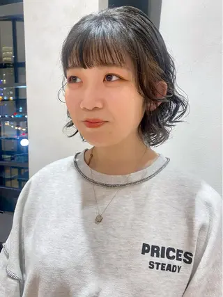 ショート パーマ 増井 彩乃のヘアスタイル