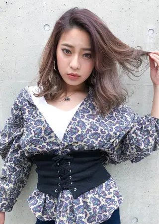 ミディアム カット無料/髪質改善 髪質根本改善/艶髪のヘアスタイル
