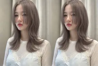ミディアム ‎‎🤍艶髪 × 透明感カラー│フウカのヘアスタイル