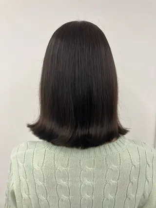 ミディアム カラー ヘアアレンジ 💓色落ちまで綺麗な 垢抜けカラー💓のヘアスタイル