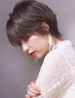 ショート カラー misa🫧ナチュラ ル縮毛矯正/髪質改善のヘアスタイル
