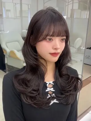 セミロング カラー 透明感カラー🫧銀座 sana໒꒱· ゚のヘアスタイル