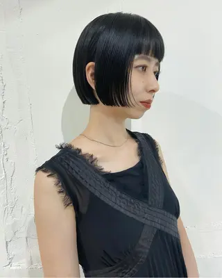 ショート カラー 茉樹@pullnoc /新宿/ボブ/モードのヘアスタイル