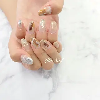 ネイル モチの良さ◉ フィルインネイル♡のネイルデザイン