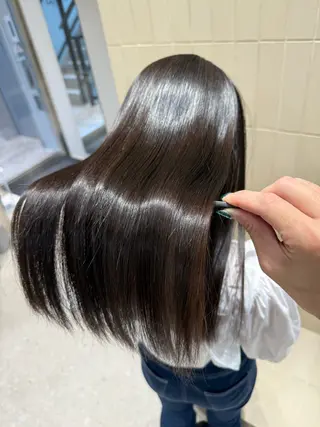 ロング パーマ ヘアアレンジ 縮毛矯正/髪質改善/ ブリーチ毛/木元渓太のヘアスタイル