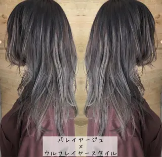 セミロング カラー テトネ タカシのヘアスタイル