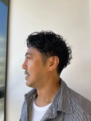 パーマ ヘアアレンジ メンズ 鶴﨑 美優亜のヘアスタイル