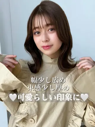 セミロング 似合わせレイヤー モテカラー🤍三科のヘアスタイル