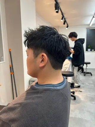 パーマ メンズ 船橋駅フェザーパーマ ニュアンスパーマ保立のヘアスタイル