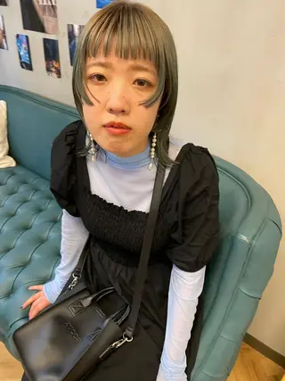 ミディアム カラー パーマ ヘアアレンジ メンズ キッズ ネイル マツエク・マツパ アイブロウ tatsumi/ボブ ウルフ/レイヤーのヘアスタイル
