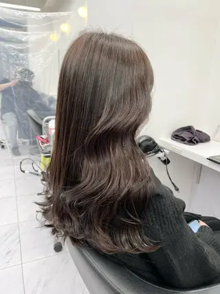 ミディアム カラー パーマ ヘアアレンジ メンズ キッズ ネイル マツエク・マツパ アイブロウ 上品＆韓国風 🥀海心🥀のヘアスタイル