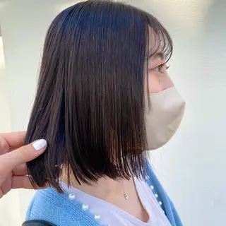 ミディアム カラー 暖色艶color / ボブ🦩Rioのヘアスタイル