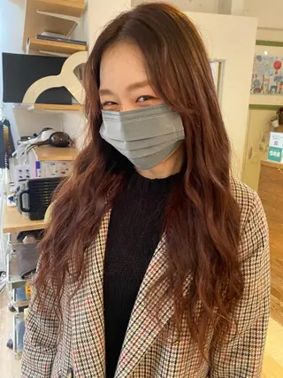 ロング カラー ヘアアレンジ niconail 🧣ayu 📍烏山のネイルデザイン