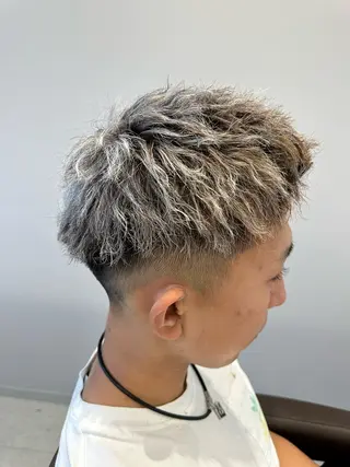 ショート カラー パーマ ヘアアレンジ メンズ キッズ メンズ特化 Chere   金剛のヘアスタイル
