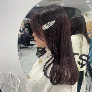 カラー ラベンダー💜 グレージュ🩶のヘアスタイル