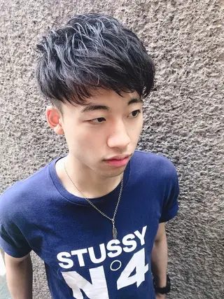 ショート カラー パーマ ヘアアレンジ メンズ ちこ .のヘアスタイル