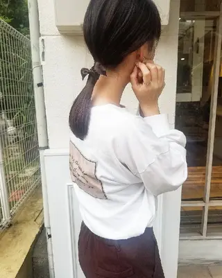 ヘアアレンジ カラー 🙃 透明感カラー/ボブのヘアスタイル