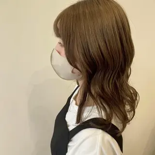 セミロング パーマ カラー ヘアアレンジ パーマ特化✨/肥後 有紗のヘアスタイル