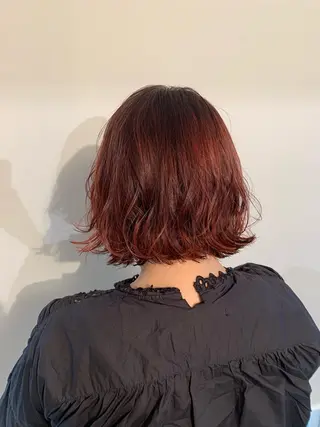 ミディアム カラー パーマ ヘアアレンジ 加藤 綾華のヘアスタイル