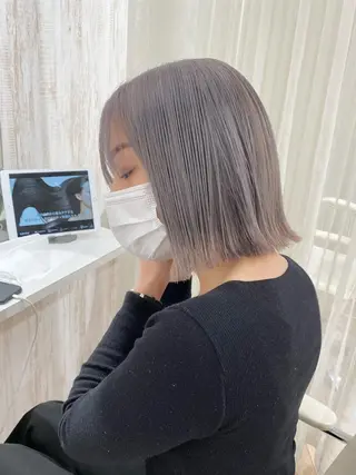 ミディアム カラー 🌙HIZUKI🌙 ハイトーン 艶髪のヘアスタイル